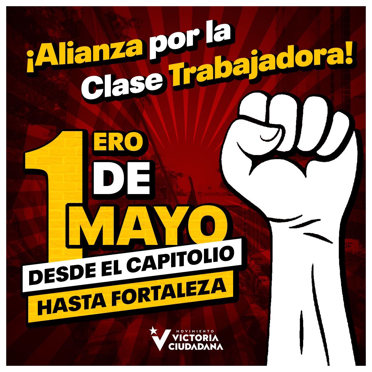 Por una Alianza de País que defienda los derechos de nuestra clase trabajadora salimos este 1 de mayo en el Día Internacional de los Trabajadores y Trabajadoras junto a la Jota y el PIP. 9am, desde el Capitolio a Fortaleza.