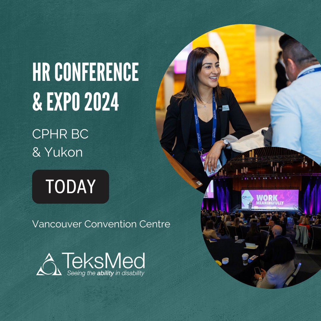 Today's the day! TeksMed is thrilled to be participating in the CPHR BC & Yukon's 61st annual HR Conference & Expo, happening from April 30th to May 1st, 2024. Don't forget to visit our booth and say hello!