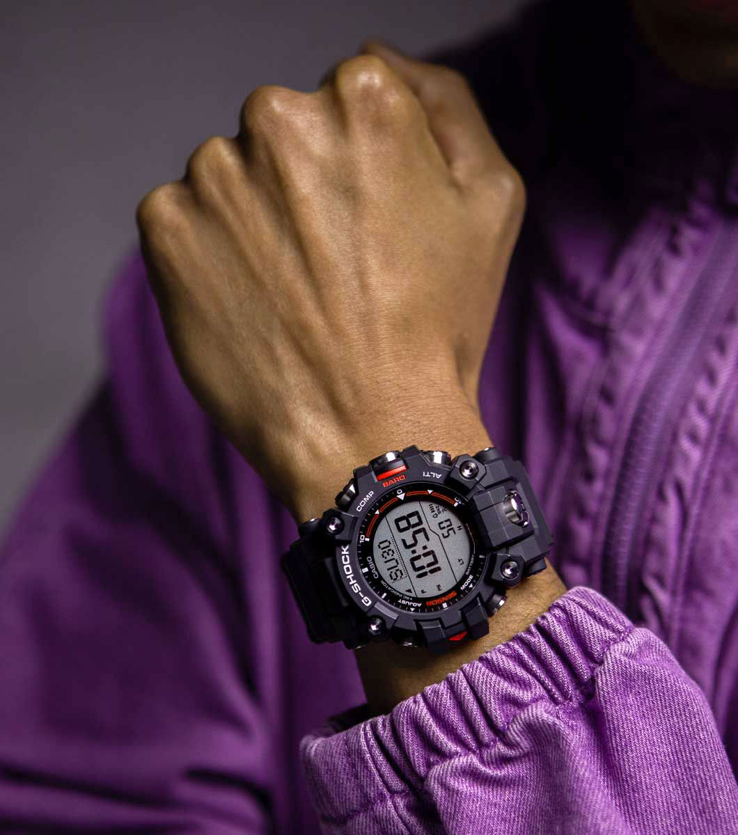 Blazing trails since 1995, the G-Shock MUDMAN GW-9500 leads the pack in durability and environment-resistant technology. Available at our Grosvenor Centre showroom or online (bit.ly/4aWJf0G).