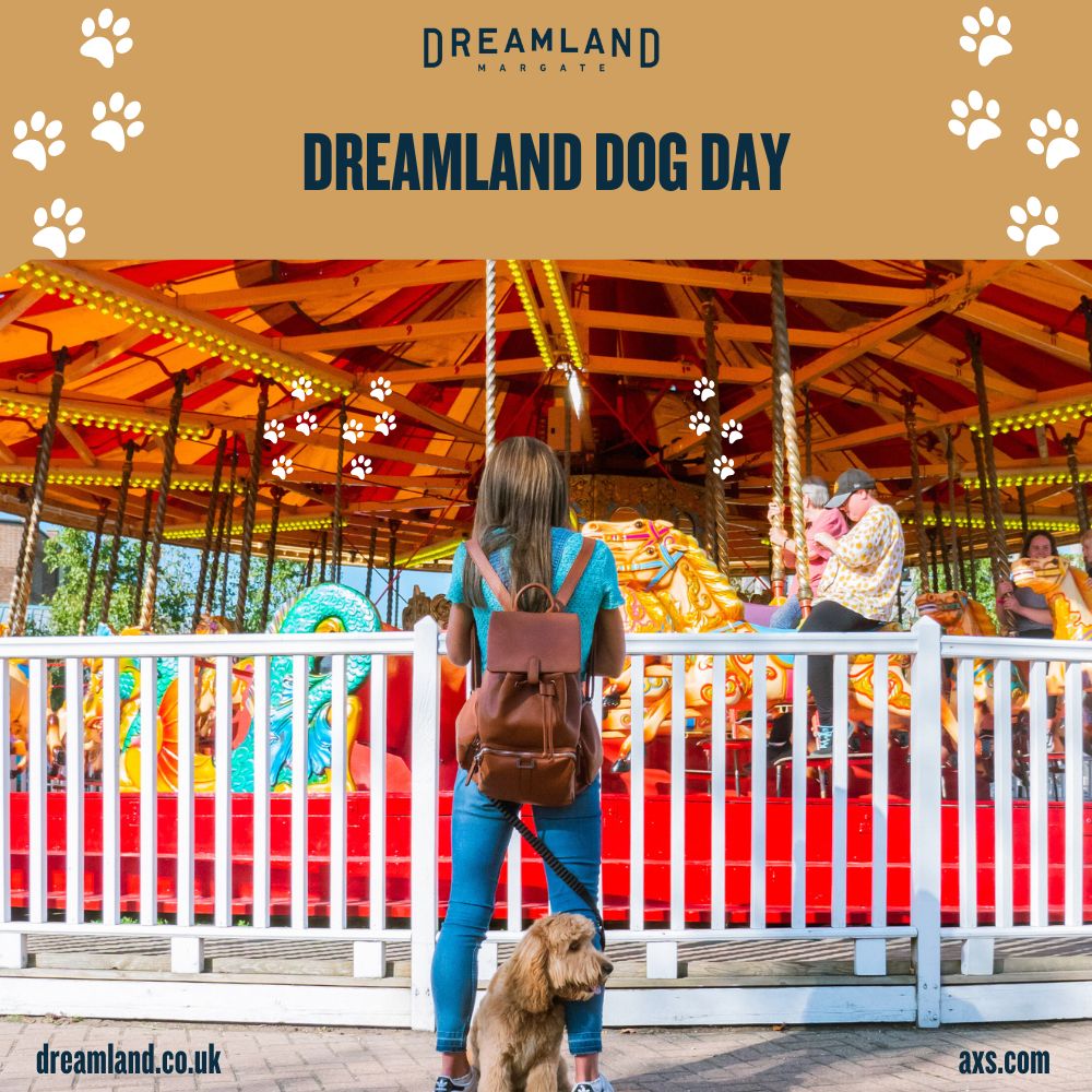 It's Dreamland Dog Day this Sunday with activities from 11am to 6pm and entry is free! 🐶 🏆 Dreamland Dog Day Show (£2 per class) 🐕 Agility courses (£1.50 per pooch) 📷 Dog Photography (£18 plus booking fee) ✨ And much more! Find out more 👉 bit.ly/4dhxyU2