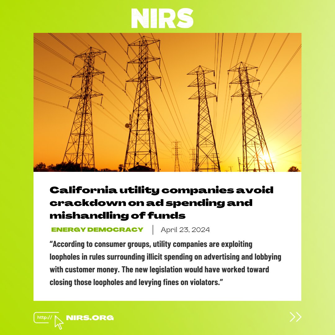 Big utility companies in California are avoiding accountability while maintaining their stranglehold on the energy market. It's time to break up this monopoly and prioritize consumer rights. #EnergyDemocracy #BreakUpBigUtilities
⚡️ Read HERE: gazette.com/news/wex/calif…