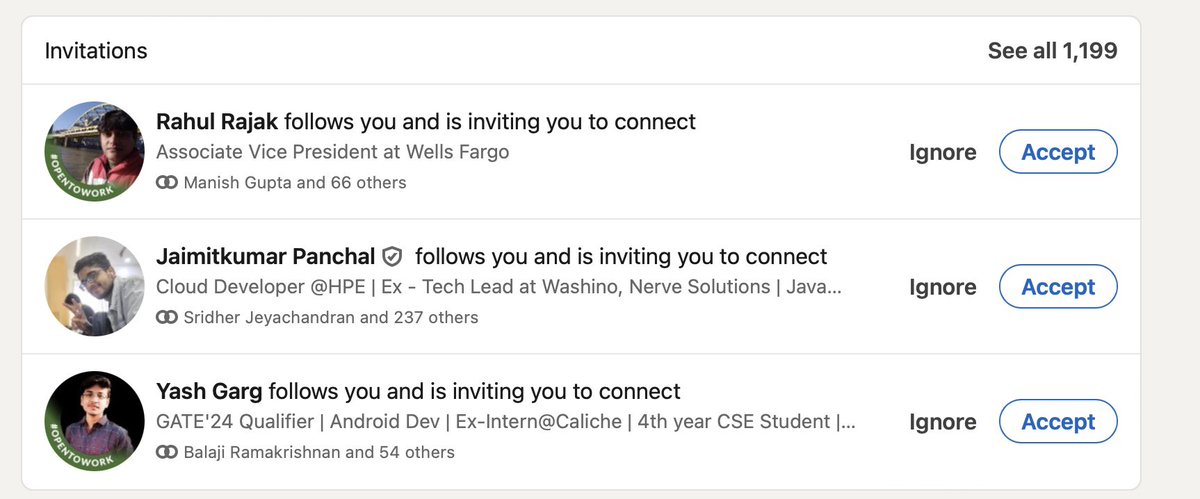 For a single job post I got more than 1200 connection requests. So many job seekers in this country. Sadly I can’t refer everyone🥲.

#faang #linkedin #engineers