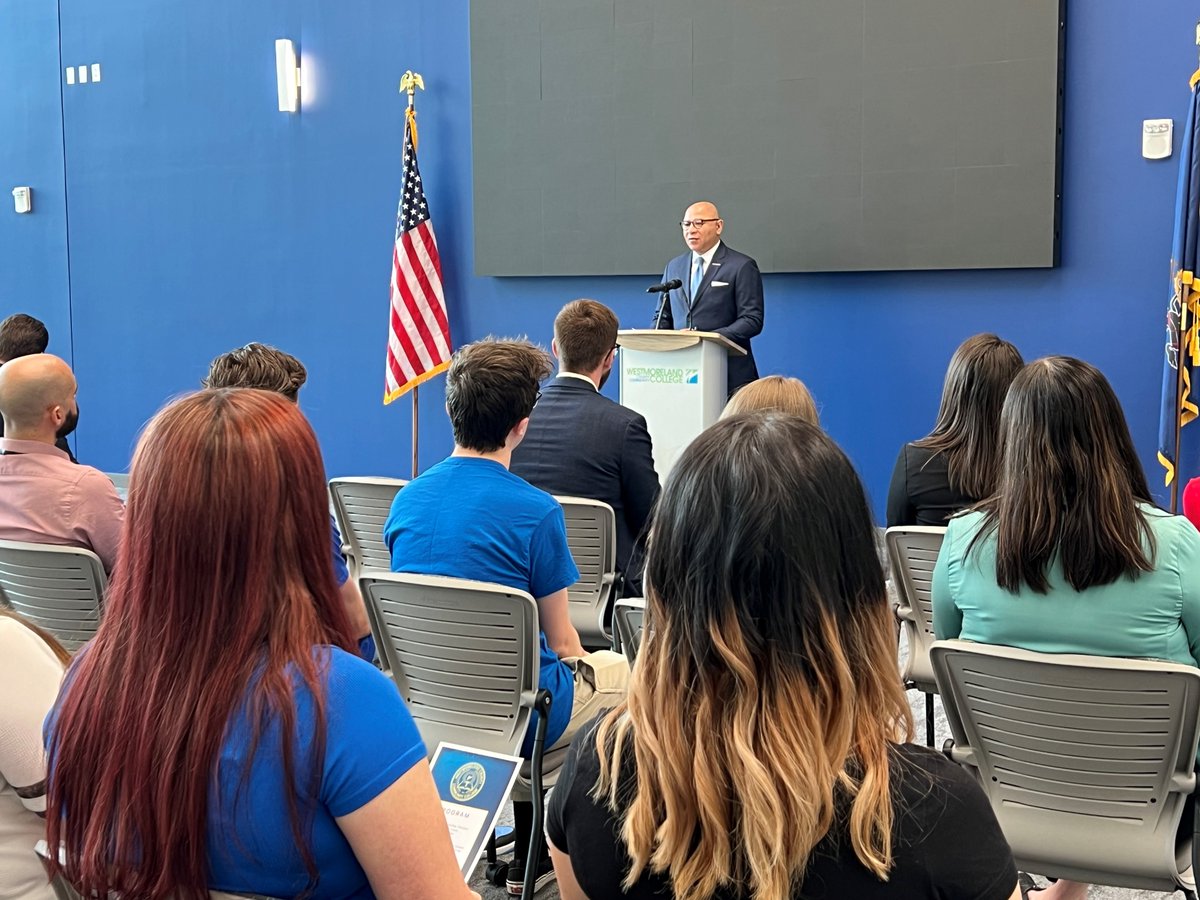 Pennsylvania community colleges are the engines that keep our economy moving forward. Today we visited @ConnectWCCC to talk to students about associate degree job opportunities at our department. Read more: bit.ly/3xYqaNn