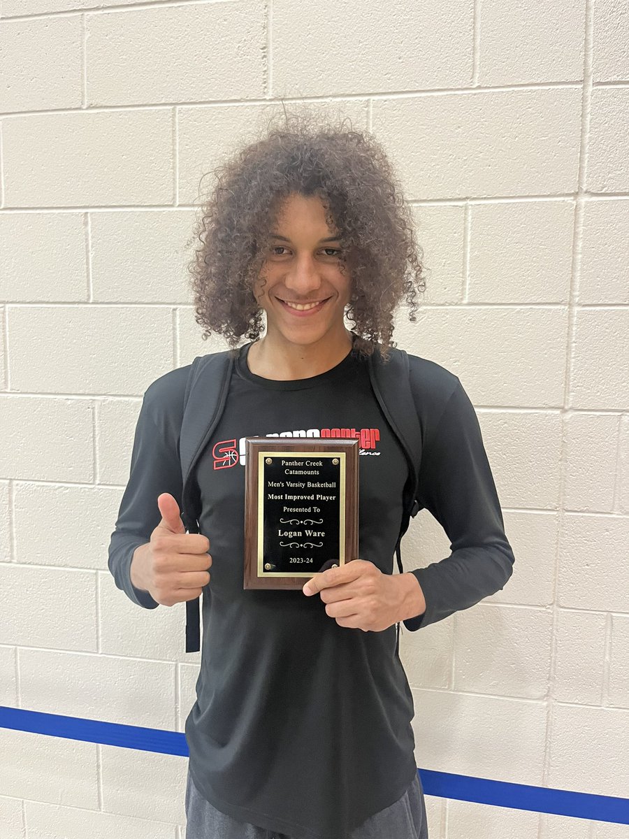 Congratulations to Logan Ware on being named the most improved player this season.  His production jumped 10pts and his rebounding increased by 4 rpg.