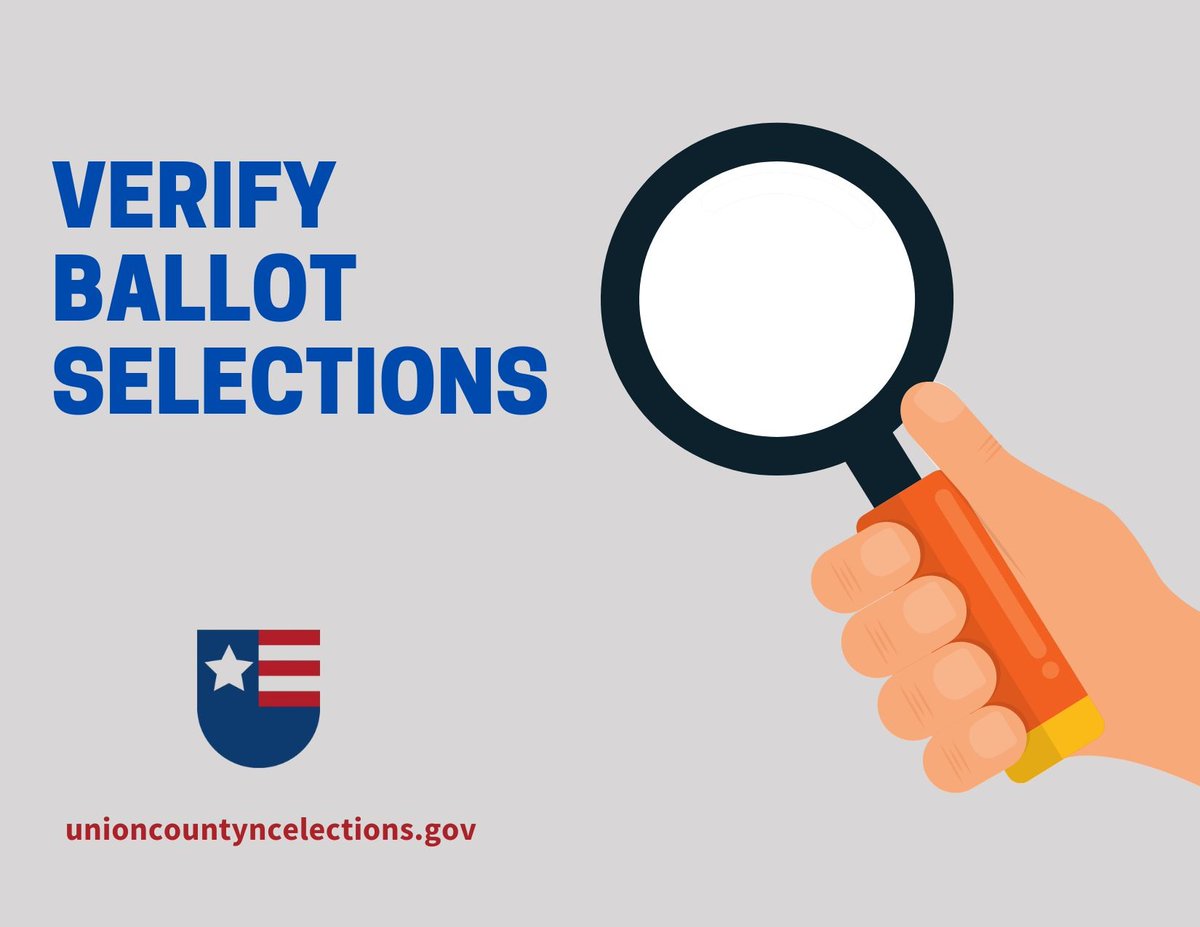With Early Voting underway, it is important that you verify your selections on your ballot. Union County uses paper ballots. Tabulators will not reject blank or under-voted ballots. #VoteEarly #Vote2024 #unioncountyncelections