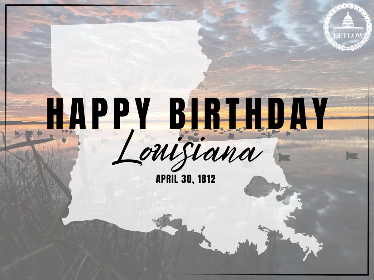 Today marks the 212th anniversary of Louisiana becoming a state! From the bayous to the cities, Louisiana’s rich cultural history and agriculture industry continue to make it a desired place to live and visit. Here’s to a prosperous future for the Pelican State!