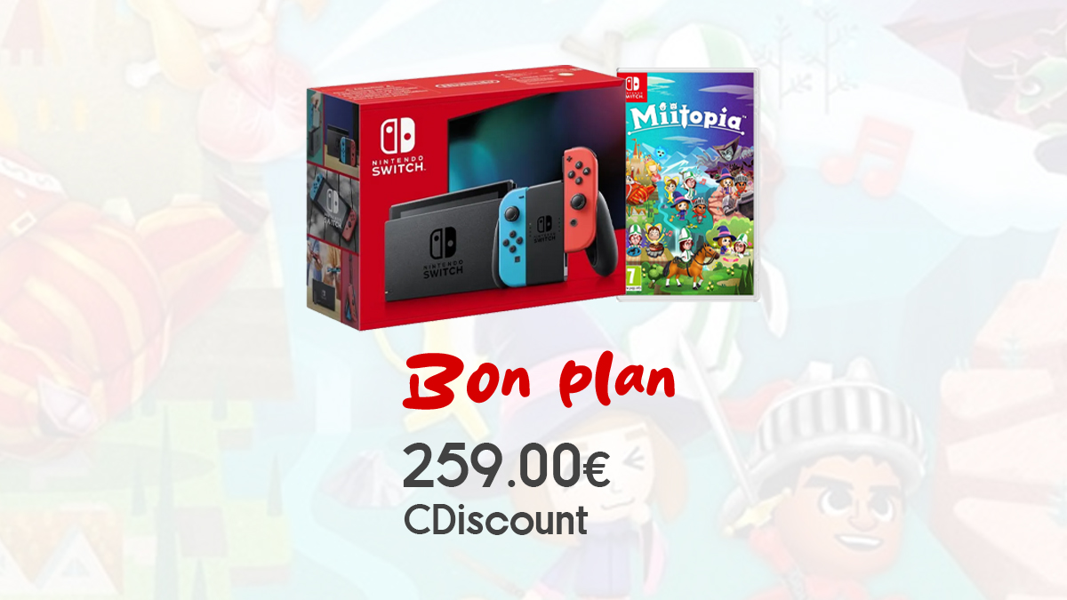 BON PLAN #FrenchDays - La Nintendo Switch (modèle standard néon) est à 259.00€ avec le jeu Miitopia offert (😅)

Cdiscount ➡️ tidd.ly/3QpmXww