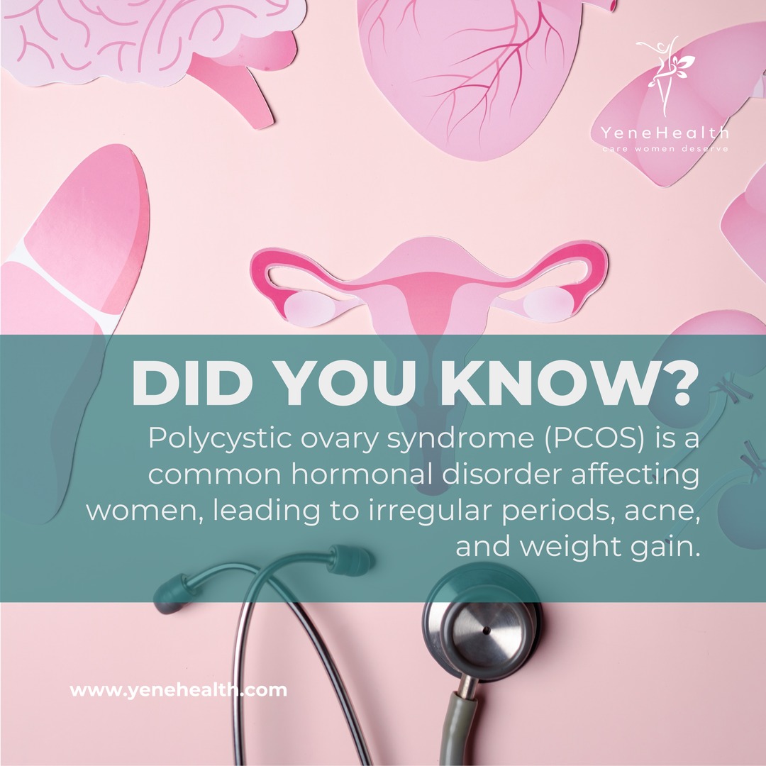 ✨Let's talk PCOS! ✨

Polycystic ovary syndrome (PCOS) is a hormonal imbalance that affects many women. Symptoms can include irregular periods, acne, and weight gain.

Share this post to raise awareness!

#YeneHealth #Femtech #Women #Ethiopia #AddisAbaba