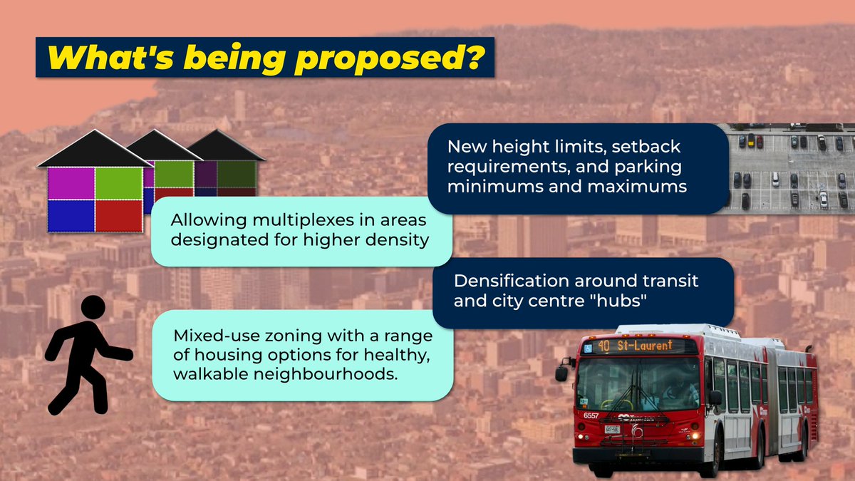 🧵- (1/4) #OttCity is in the process of making some major changes to zoning. Here's a breakdown of the proposal and how you can engage with the process: