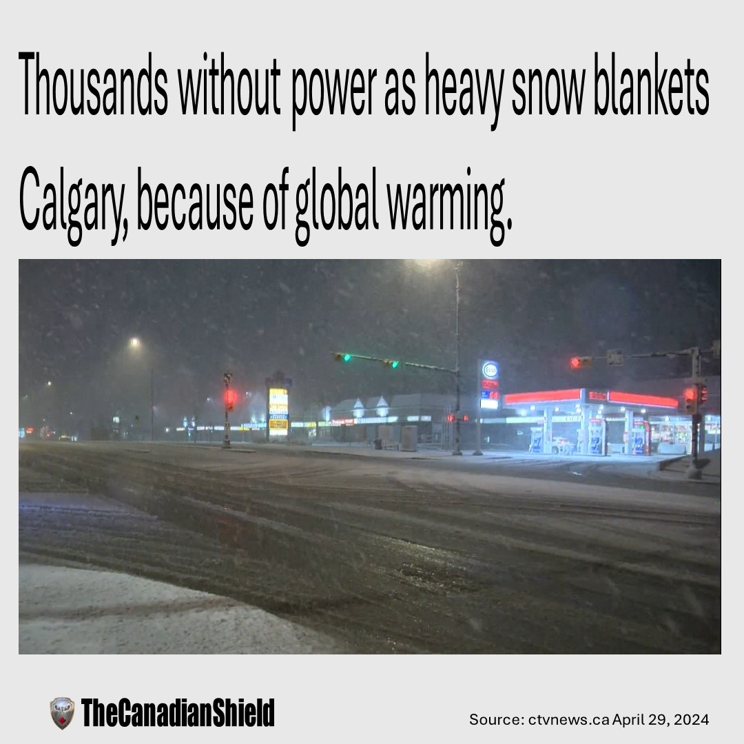 Climate Change has warmed the planet so much it is snowing in late April. #cndpoli