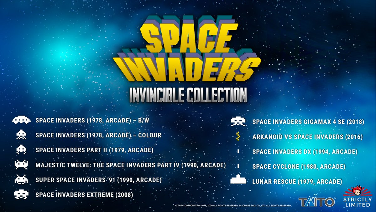 🚀 The Invincible Collection features ALL titles from both the Japanese standard and special editions in ONE epic cartridge. This limited collection brings an exclusive treat - the iconic Arkanoid vs. Space Invaders console port! 🎮💥 ecs.page.link/9vZZD