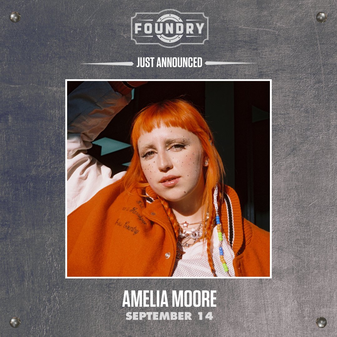 JUST ANNOUNCED ✨ Amelia Moore at The Foundry on September 14! Presale begins Thurs, May 2 at 10AM. Use Code: SOUNDCHECK 🎧 Tickets go on sale Friday, May 3 at 10AM. 🎫: livemu.sc/3UEZSIL