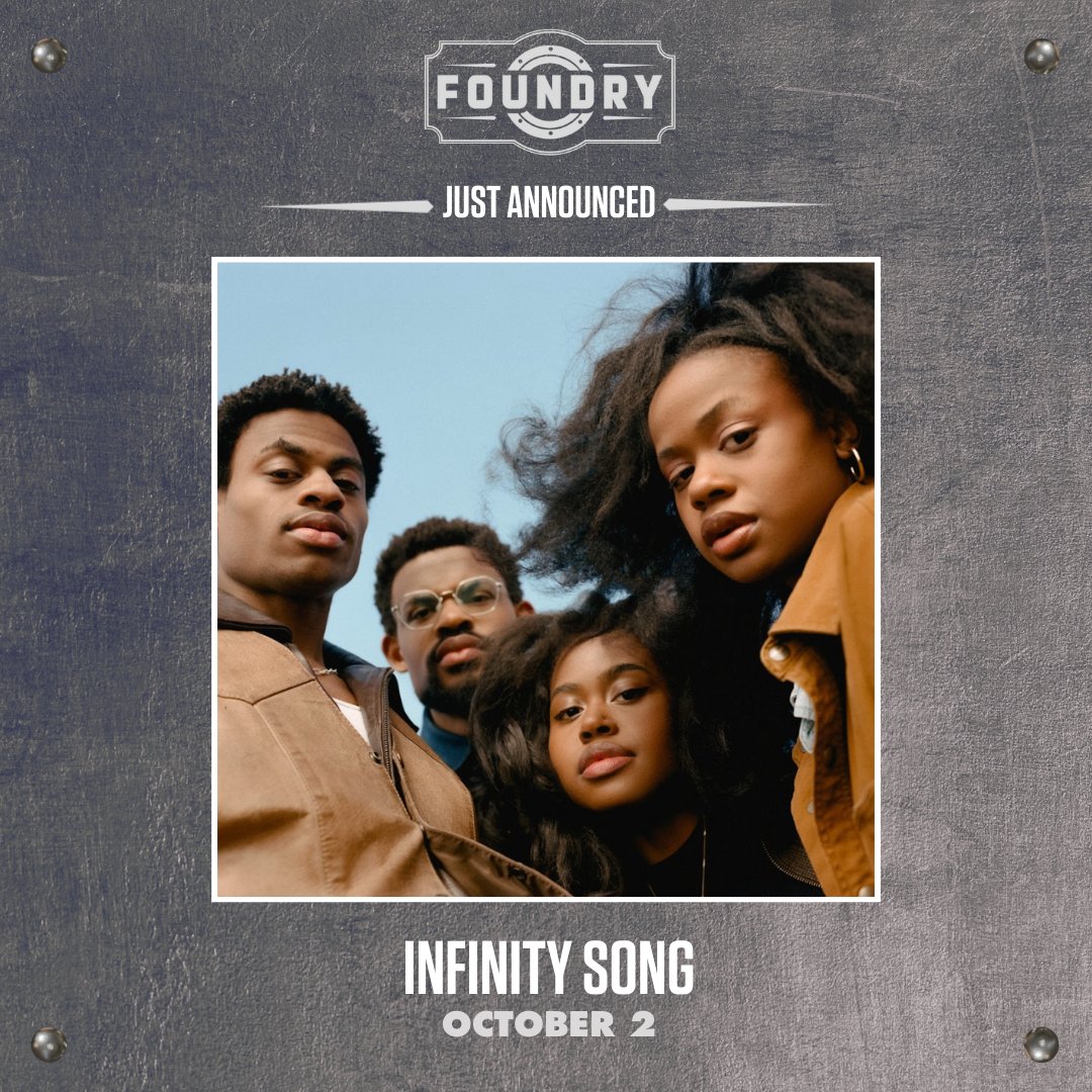 JUST ANNOUNCED ♾️ @Infinityssong at The Foundry on October 2! Presale begins Wed, May 1 at 10AM. Use Code: SOUNDCHECK 🎧 Tickets go on sale Friday, May 3 at 10AM. 🎫 livemu.sc/3Qu9Qdx