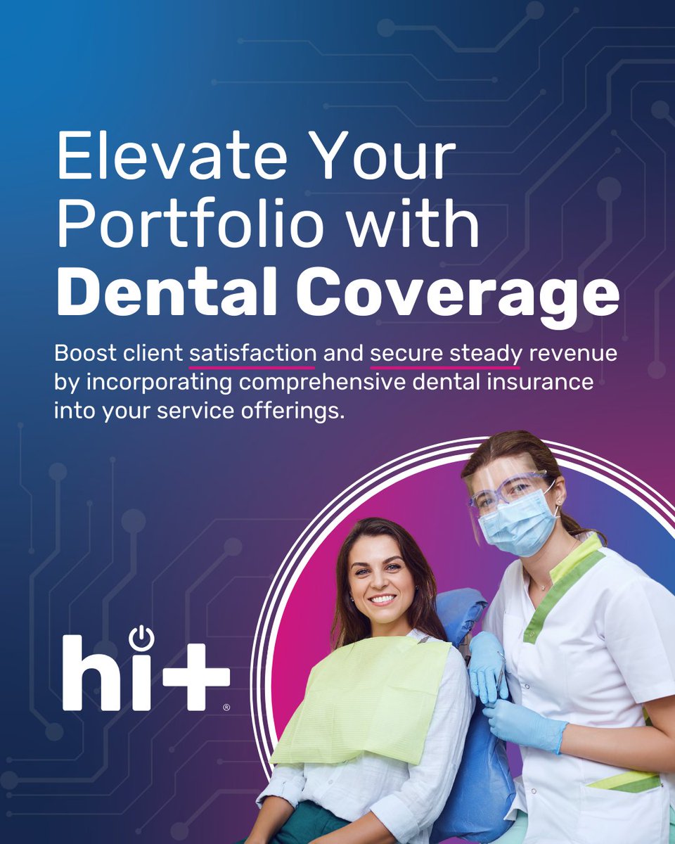 With Health In Tech, selling dental insurance helps you ]grow strong client relationships, while benefiting from high profit margins.

Learn how with Health In Tech 👉 hubs.li/Q02vbM2V0

#HealthInTech #HealthInsurance #DentalInsurance