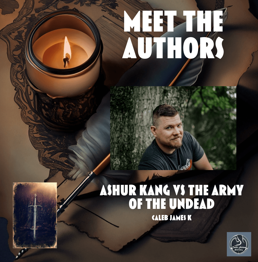 Meet Caleb James K., author of 'Ashur Kang VS the Army of the Undead' in our debut anthology. When not lifting or sipping whiskey, he hosts the Drunken Pen Writing Podcast. Find his works in The Sirens Call, PA Bards, and more. 📚 #horrorcommunity #readingcommunity