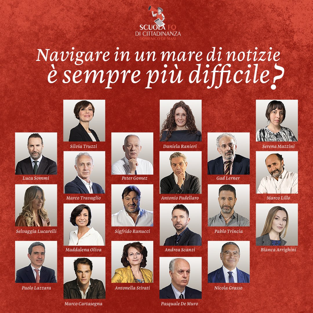 Scopri il nuovo corso della Scuola del Fatto Quotidiano: 𝐈𝐧𝐟𝐨𝐫𝐦𝐚𝐳𝐢𝐨𝐧𝐞 𝐞 𝐝𝐞𝐦𝐨𝐜𝐫𝐚𝐳𝐢𝐚 Dal 13 maggio, online e on demand. Scopri di più 👉 bit.ly/informazionede…