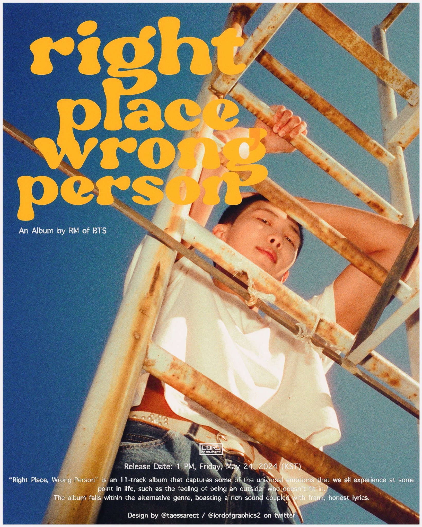 JPFC上映記念ポスター RM Right Place Wrong Person BTS JAPAN OFFICIAL MOBILE