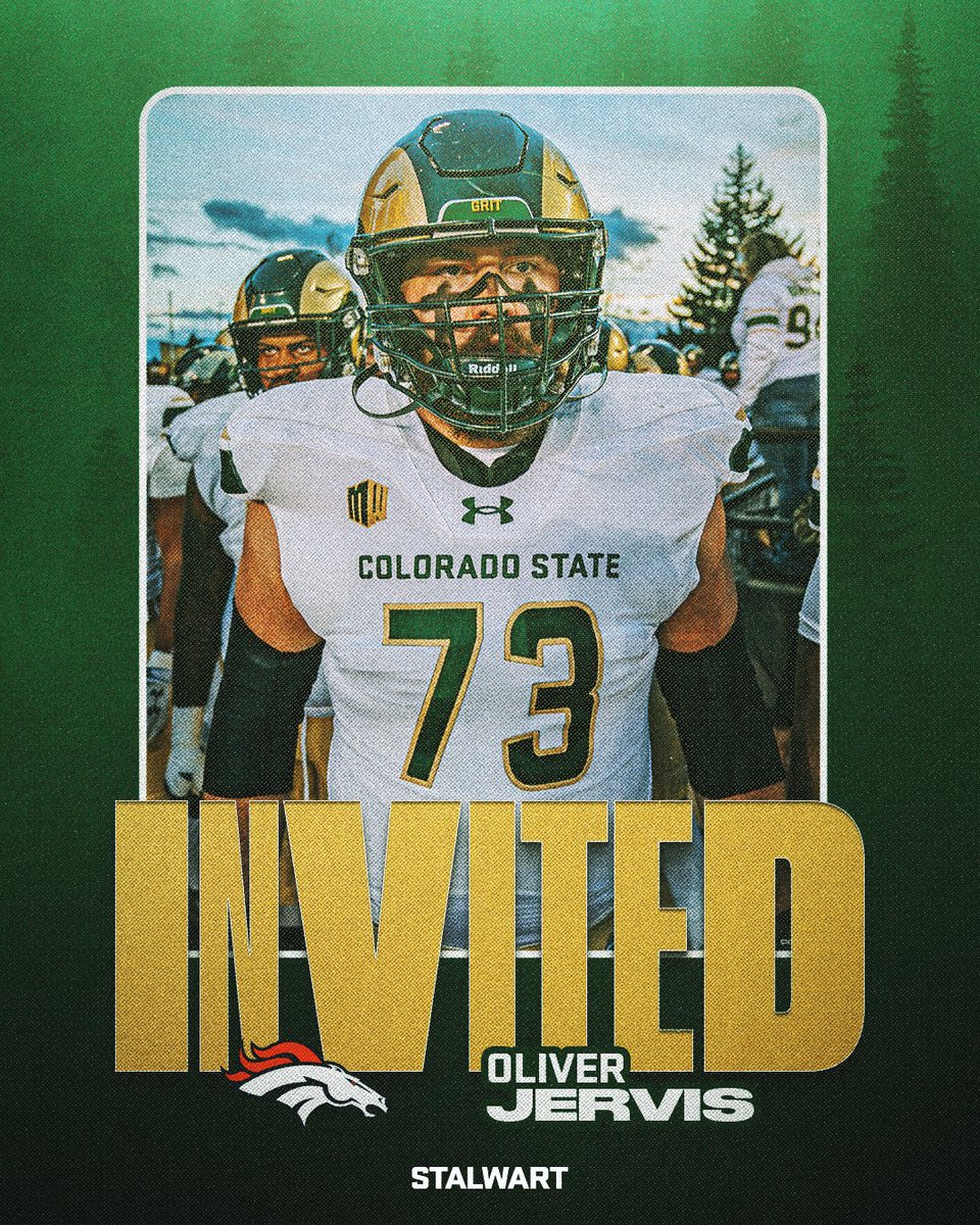 𝐈𝐧𝐯𝐢𝐭𝐞𝐝 🤝 Our guy @Jervis_Oliver17 is headed to the @Broncos Rookie Minicamp! 🐏 #Stalwart x #NextLevelRams