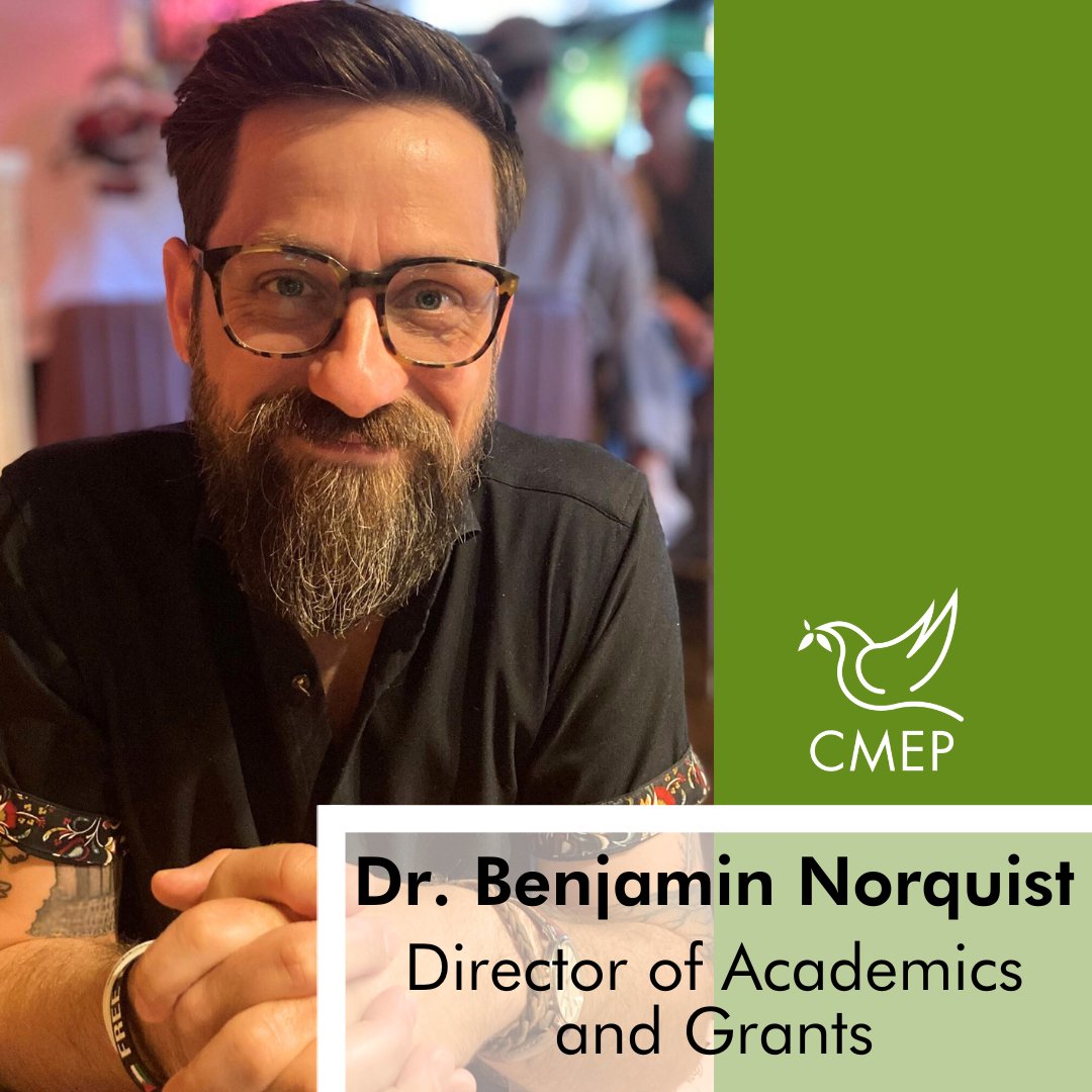 CMEP is pleased to announce that Dr. Benjamin Norquist, former CMEP Ambassador Warren Clark Fellow, is now on staff as our Director of Academics and Grants! Learn more about Ben: l8r.it/M3lZ

#NewStaff