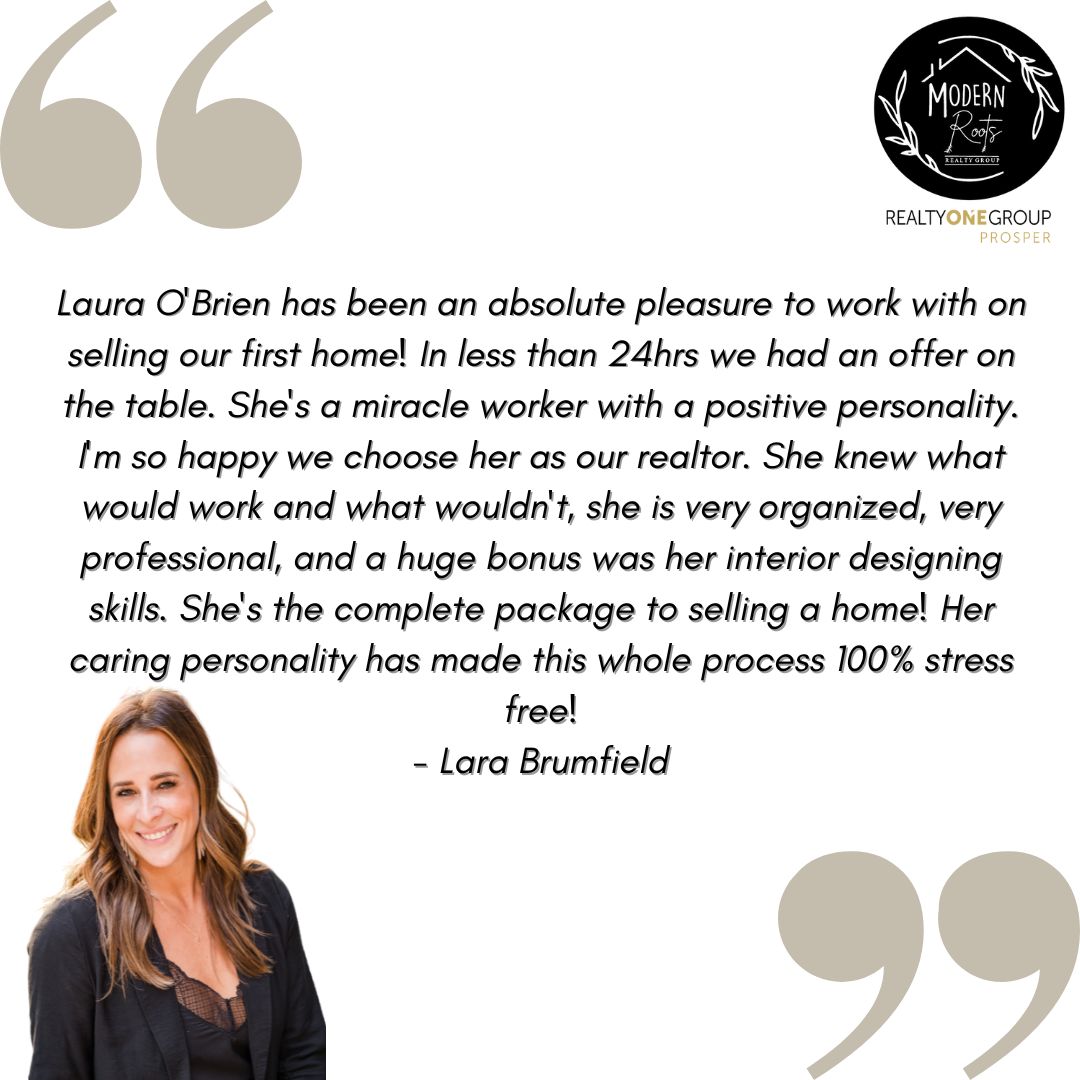 Testimonial Tuesday!🙌

FB: Laura O'Brien, Modern Roots Realty Group
IG: @downstream_farmhouse

#TestimonialTuesday #realestatetestimonial #realestate #modernrootsrealtygroup #plantyourroots #deeplyrooted #heritage #localrealtor #referralsarethebestcompliment #thankful #grateful