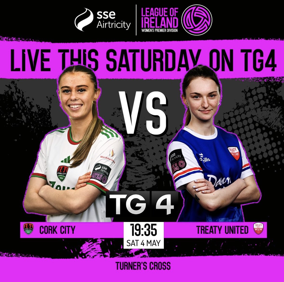 One not to be missed this weekend on @SportTG4 👊 Cork City v Treaty United, 19:35 on TG4 📺 #WLOI | #CORTRE