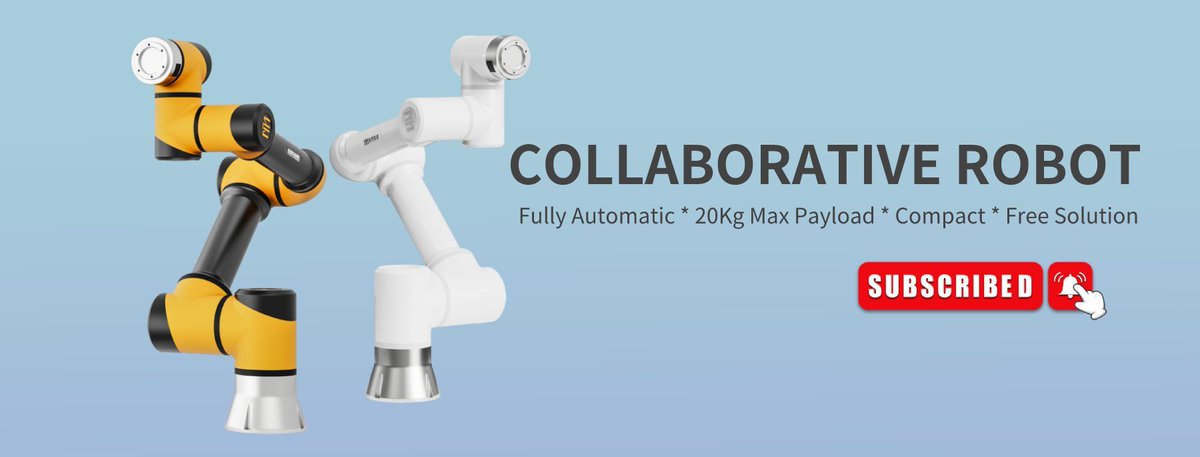 IIMTrobotCN's tweet photo. A collaborative robot arm, also known as a cobot arm, is a type of robotic arm that is designed to work alongside humans in a shared workspace. #cobot #collaborativerobot #automation #roboticarm #6axiscollaborativerobot #6axisroboticarm https://t.co/5tFyzseNK2