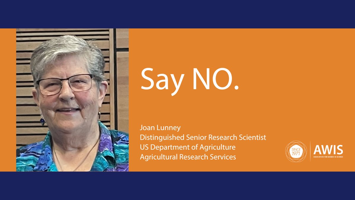 Joan Lunney PhD, is a Distinguished Senior Research Scientist with the @USDA. She actively mentors scientists as they work toward tenure, and appreciates the support she receives from the AWIS community. Read more: awis.org/project/awis-m… #WomenInScience