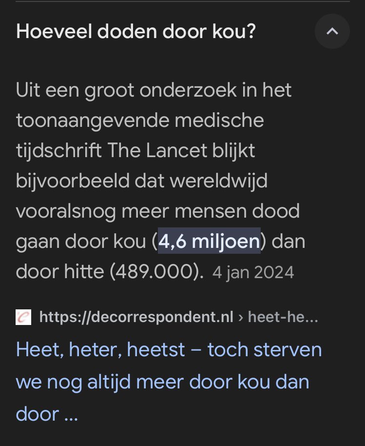 Voor al l diegenen die in een kramp schieten en denken dat de mensheid zal ten onder gaan aan extreme hitte en droogte … 🤨👇. LEES 🤨👇