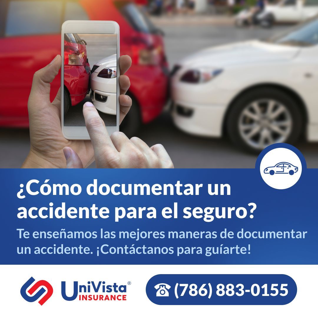 ☎(786) 883-0155 ¿Te preguntas cómo documentar un accidente para el seguro? Estamos aquí para ayudarte. Aprende las mejores maneras de documentar un accidente y asegúrate de obtener la compensación que mereces. Contáctanos para obtener orientación experta. univistainsurance.com/es/obtenga-cot…