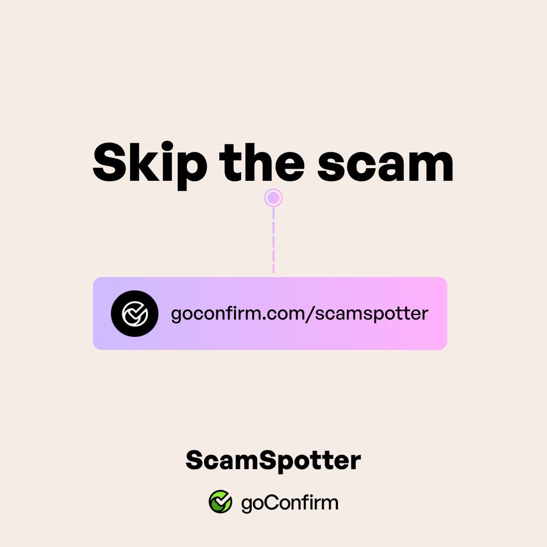 Not sure if it's legit? Don't guess, take a few minutes to assess.

Visit goconfirm.com/scamspotter and let AI-powered ScamSpotter by goConfirm do the detective work. Build your confidence, and learn to spot scams when you see them.

#goConfirm #ScamSpotter #SMSScam #Scams