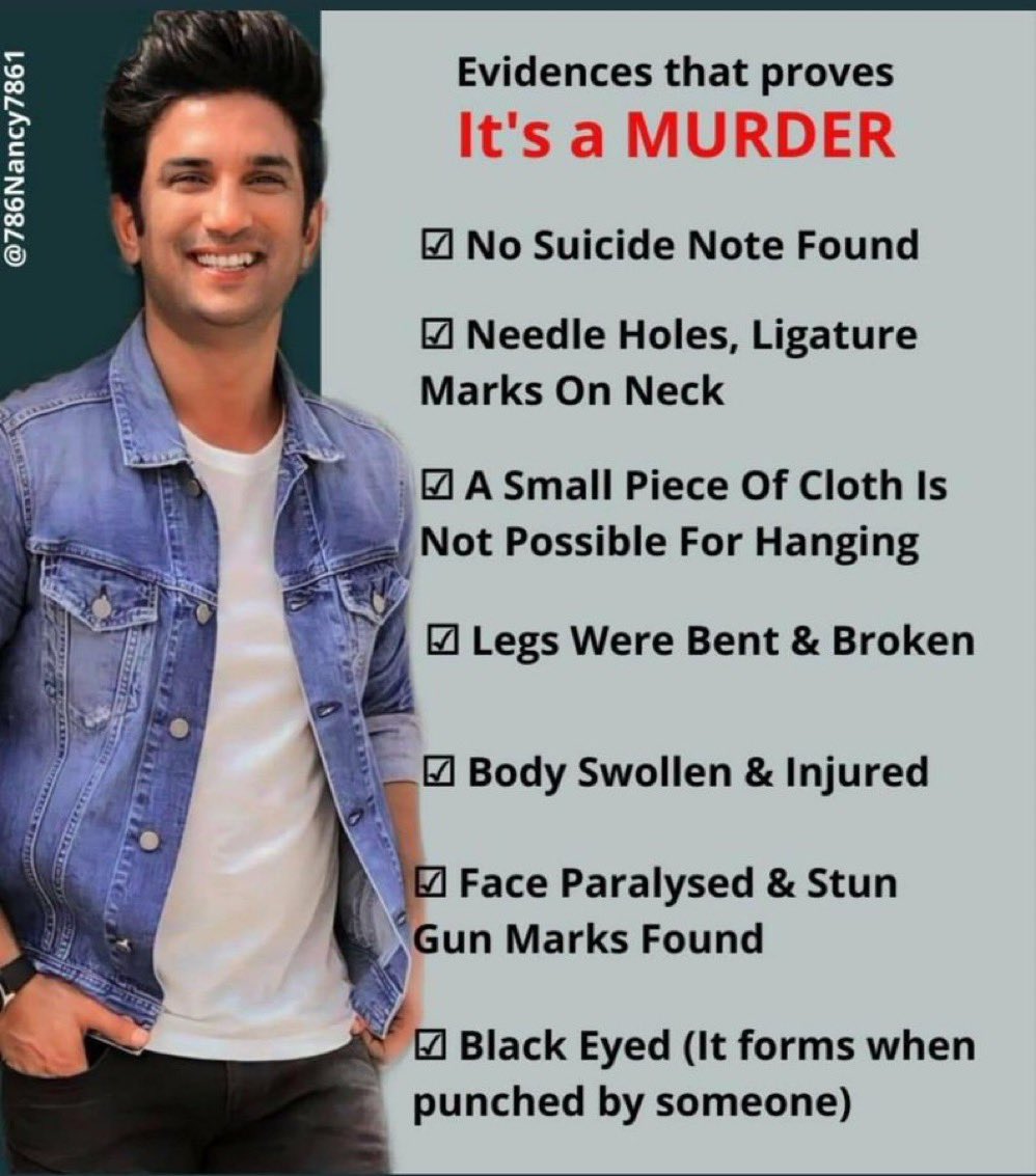 I Am Sushant I Want Justice

@PMOIndia @HMOIndia @DoPTGoI @rashtrapatibhvn @MLJ_GoI #SupremeCourtofIndia #CJIDYChandrachud 

@CBIHeadquarters enough of your deafening silence🔥

#SushantSinghRajput𓃵 awaits justice.