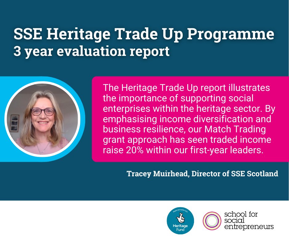 We hear from Tracey, @ssescotland Director, following today's launch event at @BlackburneHouse 📣 The 3-year evaluation of the Heritage Trade Up programme found Match Trading® grants incentivised increased trading 📈 With thanks to @HeritageFundUK & National Lottery players ✨