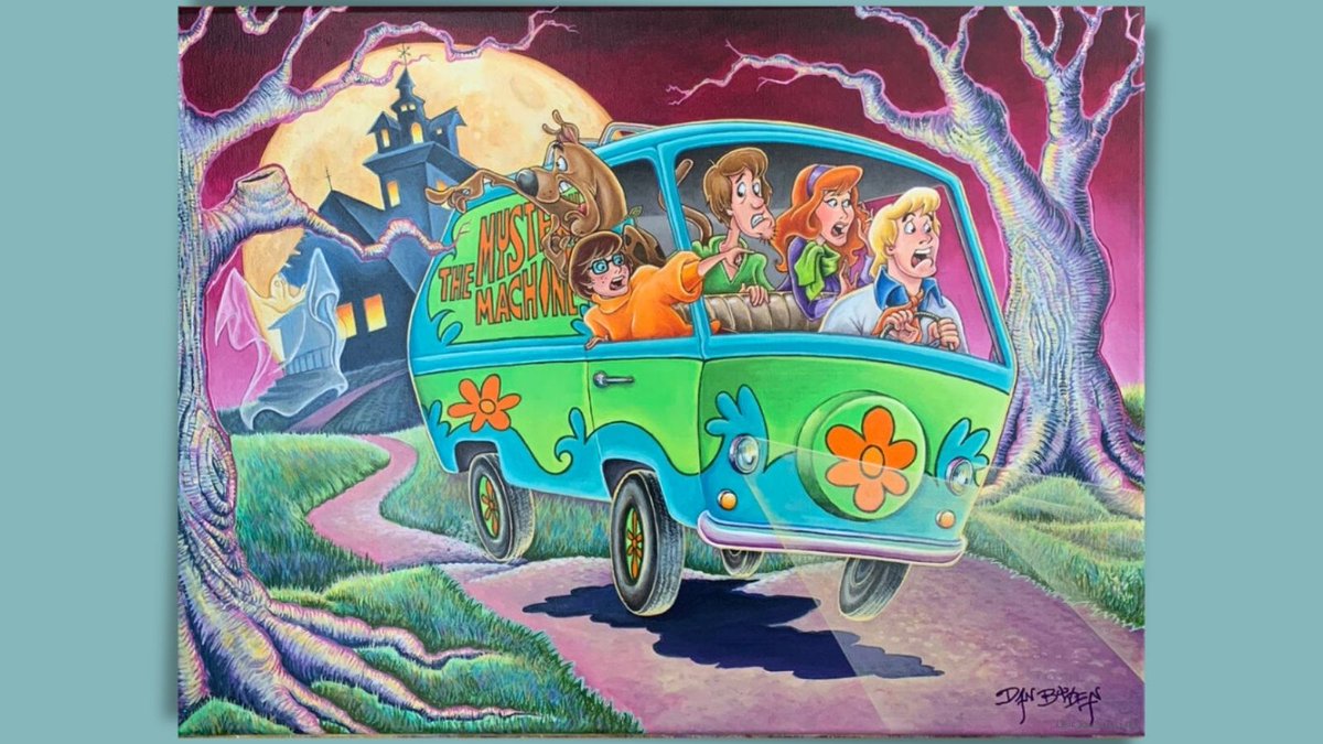 Ruh-roh! Zoinks! Looks like we've got a mystery to solve, gang! 🕵️‍♀️🐾 Can you crack the case of the missing Scooby Snacks? 🍪
.
Hey, Look Over There! | Dan Bowden | Shop Now 🛒ow.ly/ryH650RpFBn
.
.
#chuckjonesgallery #scoobydoo #sandiegoart #santafeart #palmdesertart #art