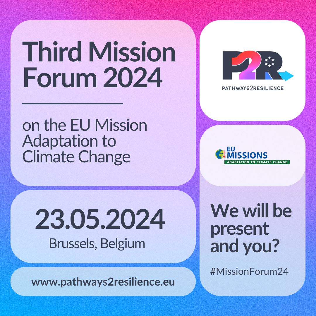🌍 Excited to join #MissionForum24 in Brussels on May 23, 2024! 🇧🇪 
As advocates for climate resilience, we'll support #EUregions, cities, and local authorities in building resilience against climate change impacts. 

Join us for insightful discussions: …n-adaptation-forum3.fresh-thoughts.eu