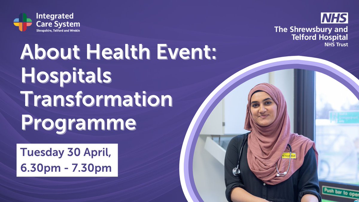 ⏰Reminder⏰ 🏥 Don't forget to join colleagues from the Hospitals Transformation Programme (HTP) tonight to hear the latest updates about our plans to develop two thriving hospitals. 📅 Tuesday 30 April 🕡 18:30 – 19:30 📍 MS Teams Register here: bit.ly/AboutHealthEve…