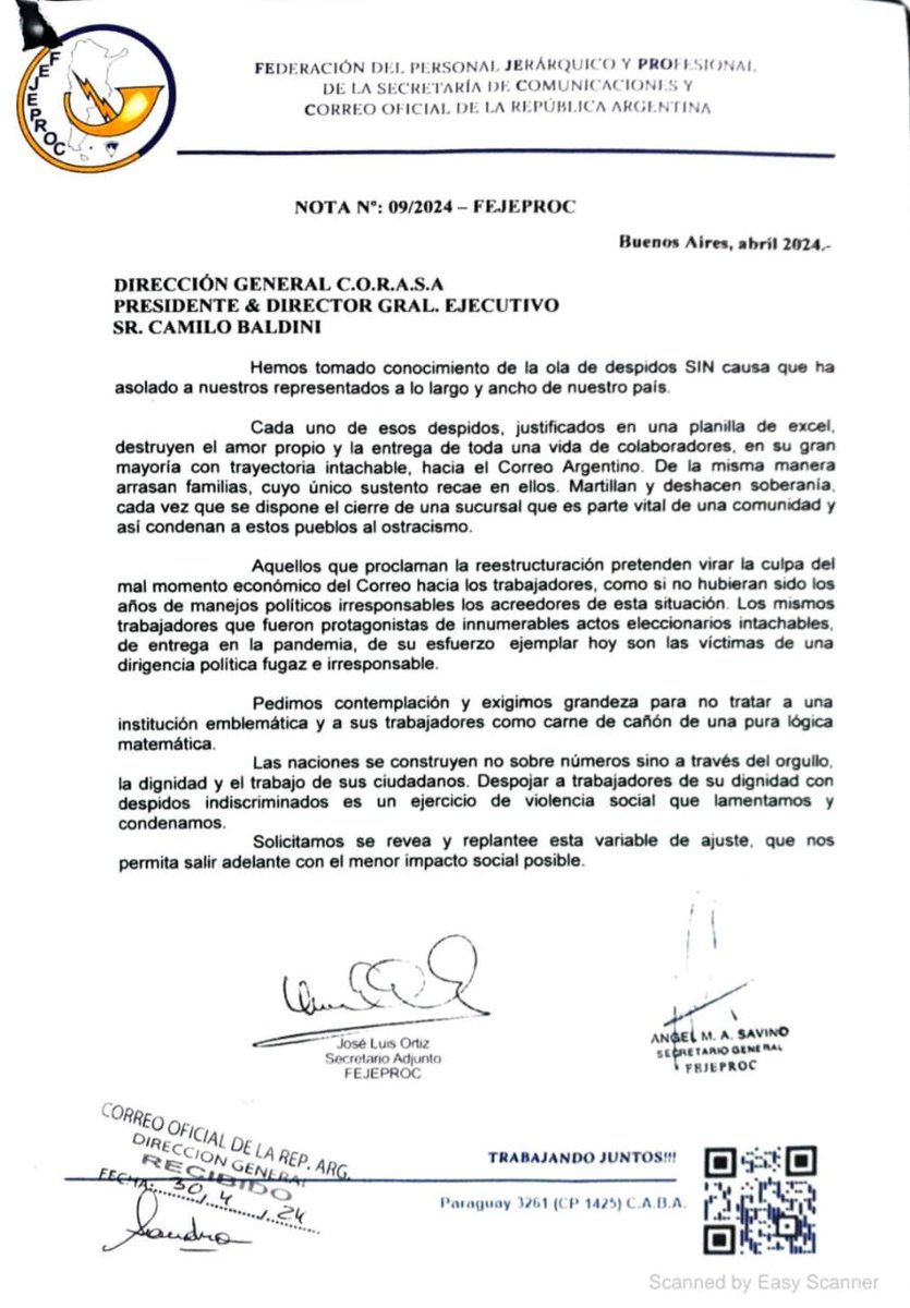 #correoargentino #despidos