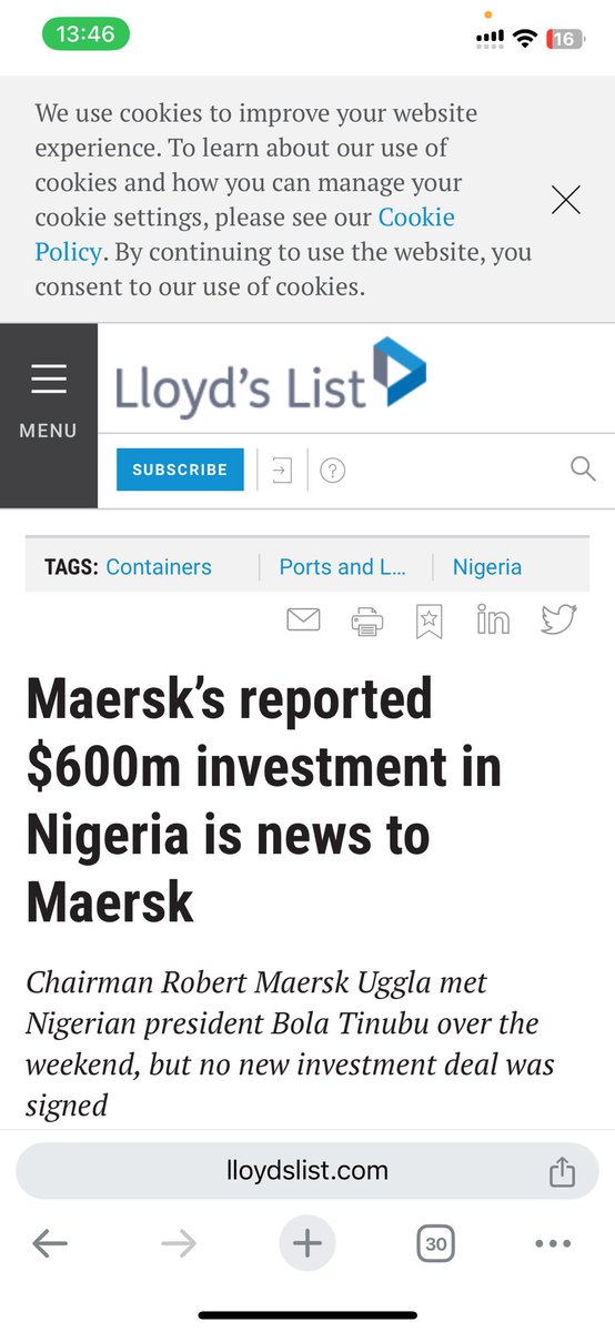 I refuse to accept that Mearsk is not aware of the $600 investment deal. Therefore, I wish the deal is true and pray fervently that Maersk would come back to accept the news. I enjoin fellow progressives to join me in praying for Maersk to accept the lies of our government.