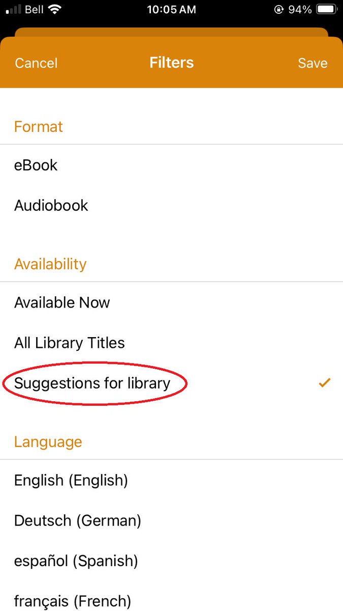 Did you know that you can make suggestions for what we purchase on cloudLibrary? In “Search”, click on the filter icon to turn on “suggestions for library”. When titles don’t come up in your search, you can then suggest them!