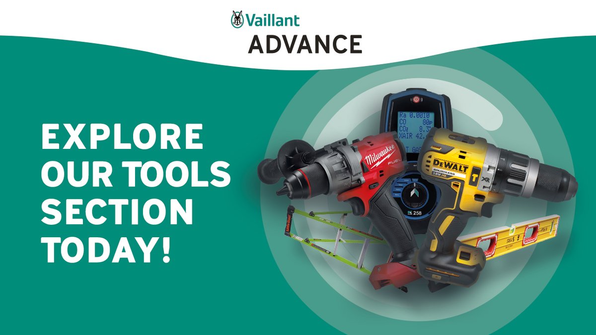 Tools available now on Advance! 🛠️ We've introduced a game-changing update to the Vaillant Advance cash catalogue with a range of top-quality tools from leading brands to upgrade your tool kit. We've got you covered at vaillant-advance.co.uk