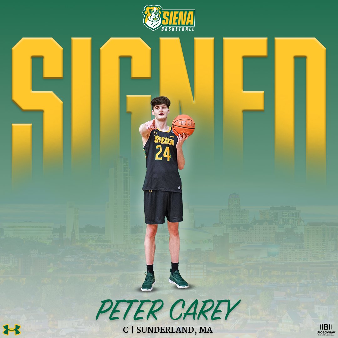 ✍️ OFFICIAL Excited to introduce the second official addition of the @Coach_McNamara Era, Syracuse transfer Peter Carey Welcome to @SienaCollege, @Petercareyy! 📰 t.ly/X-3TK #MarchOn x #SienaSaints
