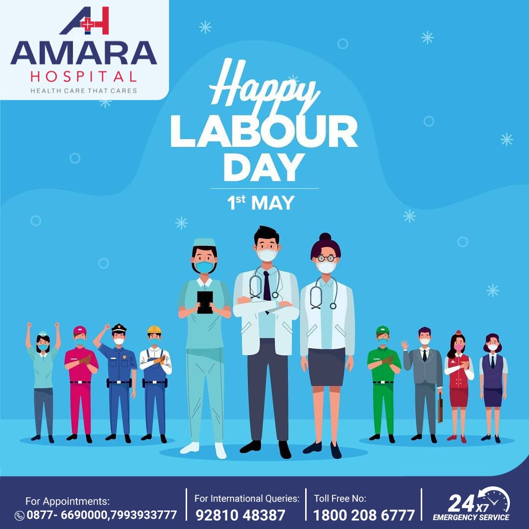 Happy World Labour Day to our incredible hospital staff! Your dedication, skills, and compassion save lives every day. We appreciate all you do! #WorldLabourDay #HospitalHeroes #ThankYou #Amarahospitals #tirupati #westbengal #northbengal #Bangladesh