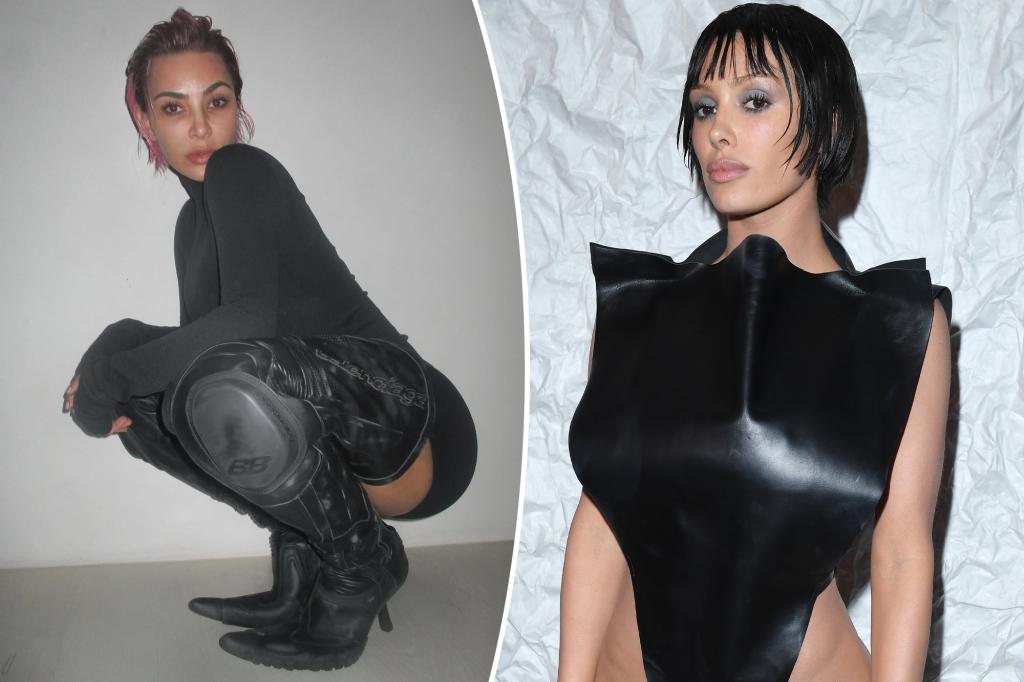 Pink-haired Kim Kardashian compared to Bianca Censori in latest look: ‘Yeezy taught them all’ trib.al/vum8aWy
