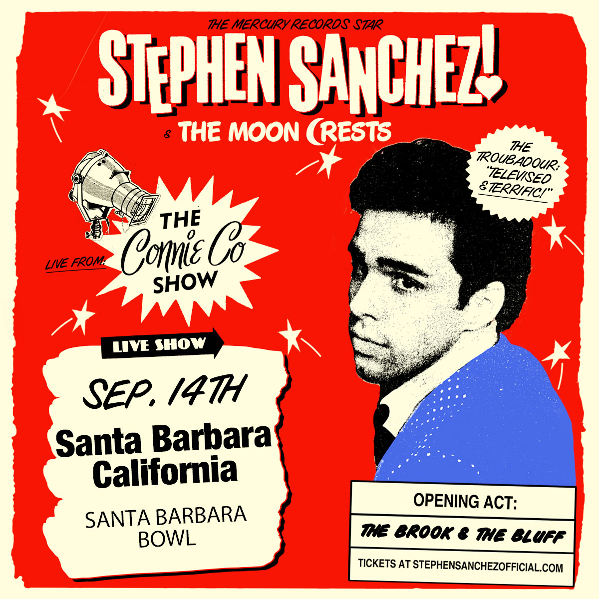 📣 @StephenSanchez will have us swooning at the @sbbowl on 9/14! W/ guest @BrookandBluff ! 🎟️ Tix on sale: 5/03 @ 10 AM 🎟️ Purchase at the Bowl Box Office or sbbowl.com 🎶For all Bowl news & info: sbbowl.com #SBBowl #SBBowlSeason2024 #StephenSanchez