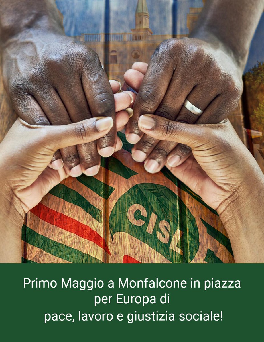 📣Primo Maggio a Monfalcone: in piazza per Europa di pace, lavoro e giustizia sociale! 

🚶‍♀️🚶‍♂️Saremo oltre 100 tra attivisti, sindacalisti, pensionati, lavoratori e lavoratrici della Cisl Belluno Treviso domani a Monfalcone per celebrare il Primo Maggio in piazza della Repubblica.