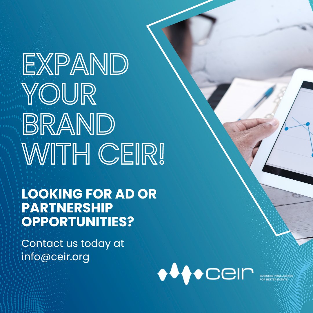 #CEIR offers several opportunities to increase your brand presence. Reach out for more information on pricing and availability! info@ceir.org
bit.ly/3wf3OXi
#betterinsights #betterdecisions #betterevents