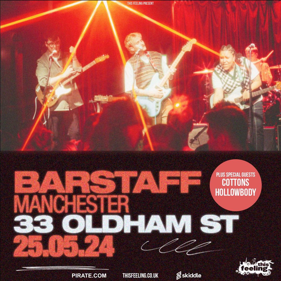 🚨GIG ANNOUNCEMENT🚨 We are buzzing to be supporting the amazing @barstaffband alongside @cottons_band at @33oldhamstreet courtesy of @thisfeelinghq 🎉🪩 Can’t wait for this one, should be mega! Ticket link in our bio HBx #altrock #altmusic #livemusic #gig #unsignedband