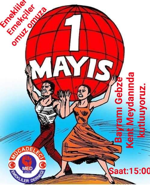 #Emekli yiz 10 Bin TL maaşla geçinemiyoruz. Haklarımız için geleceği beraber örme ve sermayeye karşı omuz omuza mücadele etmek için. 1 Mayıs günü saat 15.00'te Gebze Kent Meydanında halaylarla kutluyoruz. #1MayısİşçiveEmekçiBayramı #MücadeleciEmekliler #Emekliler