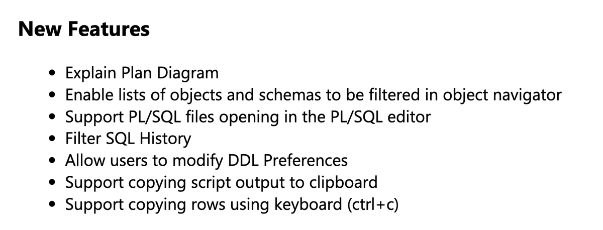 <a href="/OracleSQLDev/">Oracle SQL Developer</a> 24.1 for <a href="/Code/">Visual Studio Code</a> is just released. Some fun new features in there like the graphical explain plan from sqldev-web.
