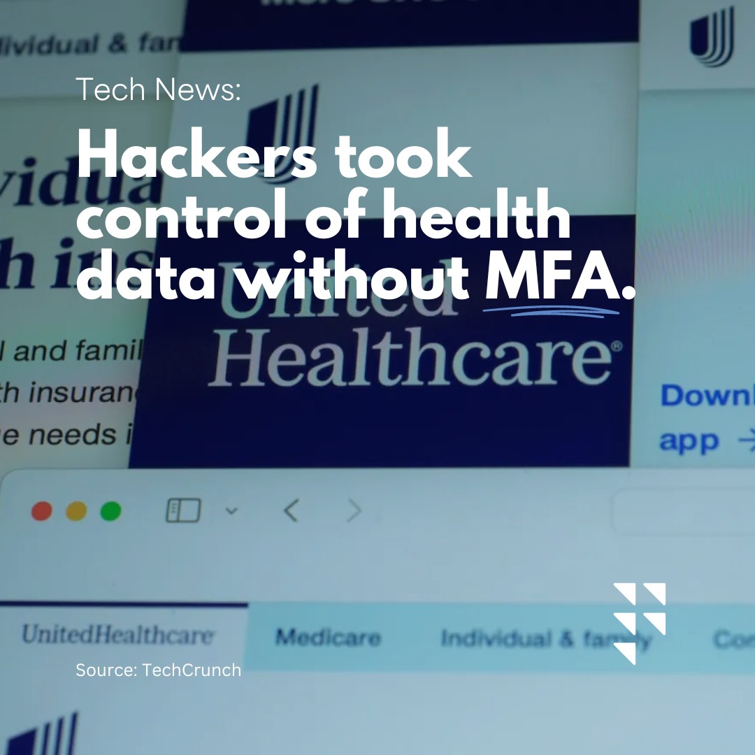 This #TechTipTuesday, if you're looking for a reason to stop postponing your MFA set-up, look no further than the recent #UnitedHealth breach. Hackers claim they exploited the healthcare giant through branches in the system with no multi-factor authentication.