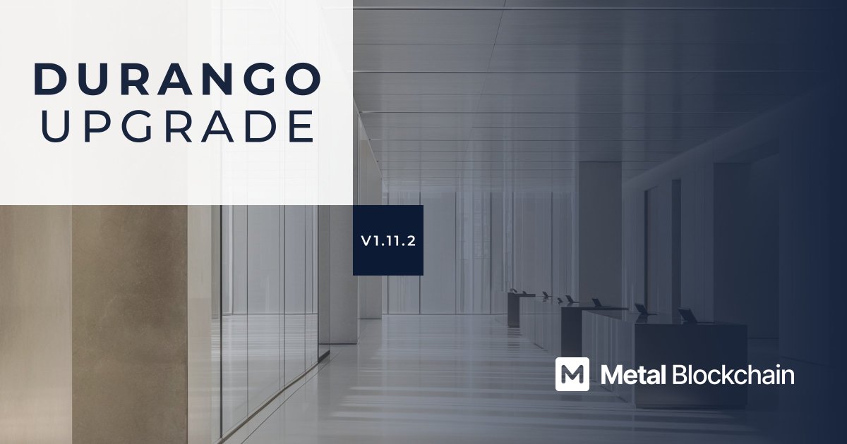 A new MetalGO update is now available: Durango - v1.11.2 This update introduces a push gossip redesign, ensuring improved performance and reliability. For an overview of the change, please refer to the release note available here: ⛓️🏦 github.com/MetalBlockchai…